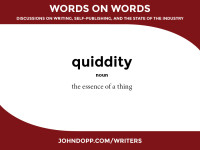 quiddity: the essence of a thing